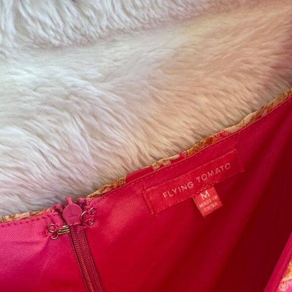 Flying Tomato Pink and Gold Paisley Mini Dress - Picture 2 of 8